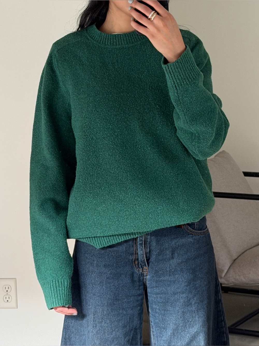 GAP Crewneck Sweater in Bright Green